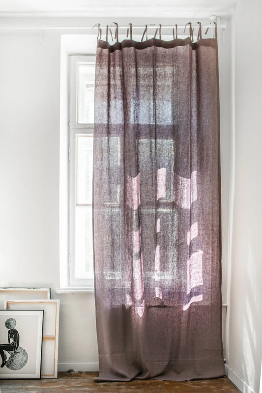 Tie top linen curtain - homemem39