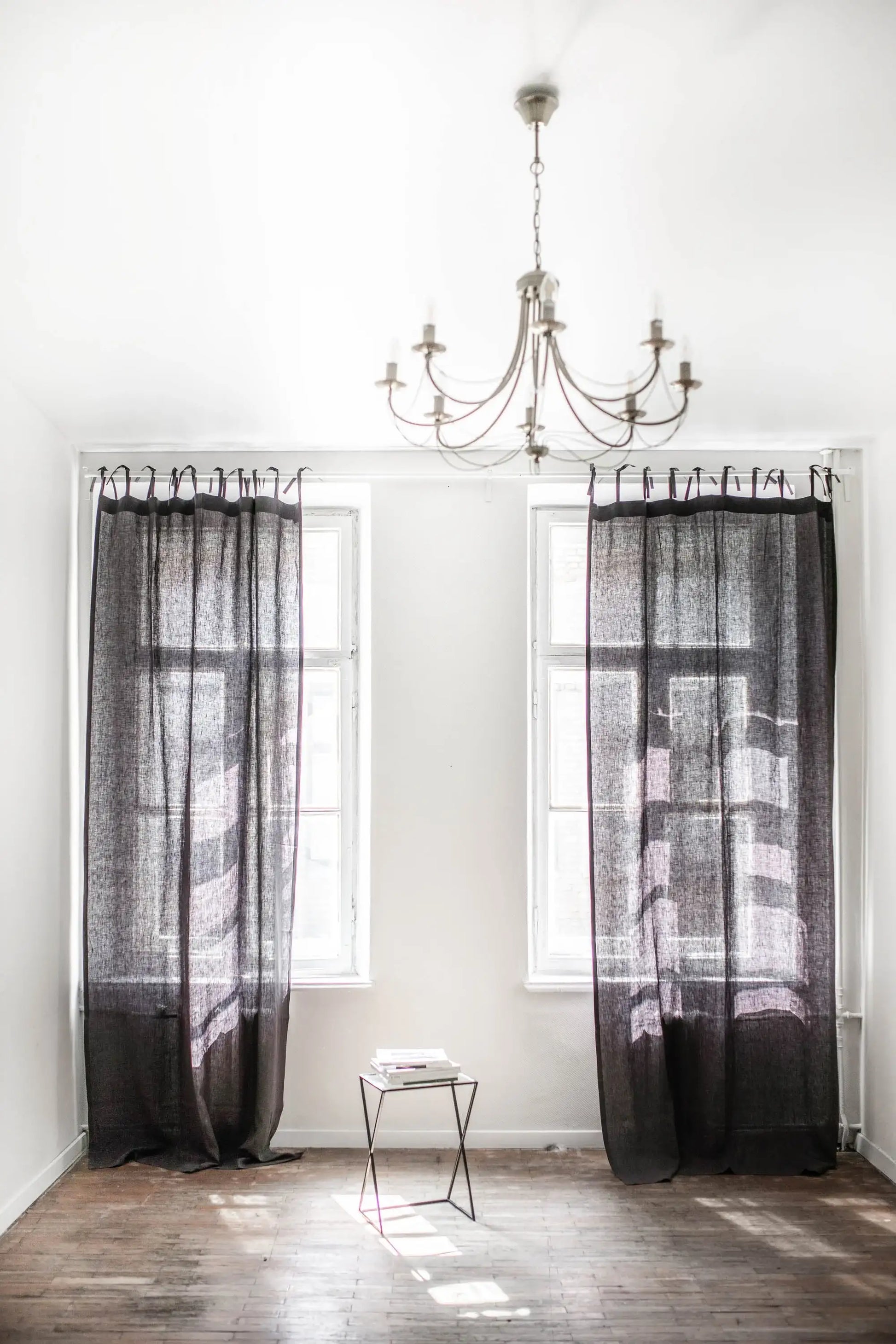 Tie top linen curtain - homemem39