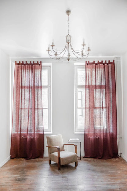 Tab top linen curtain - homemem39