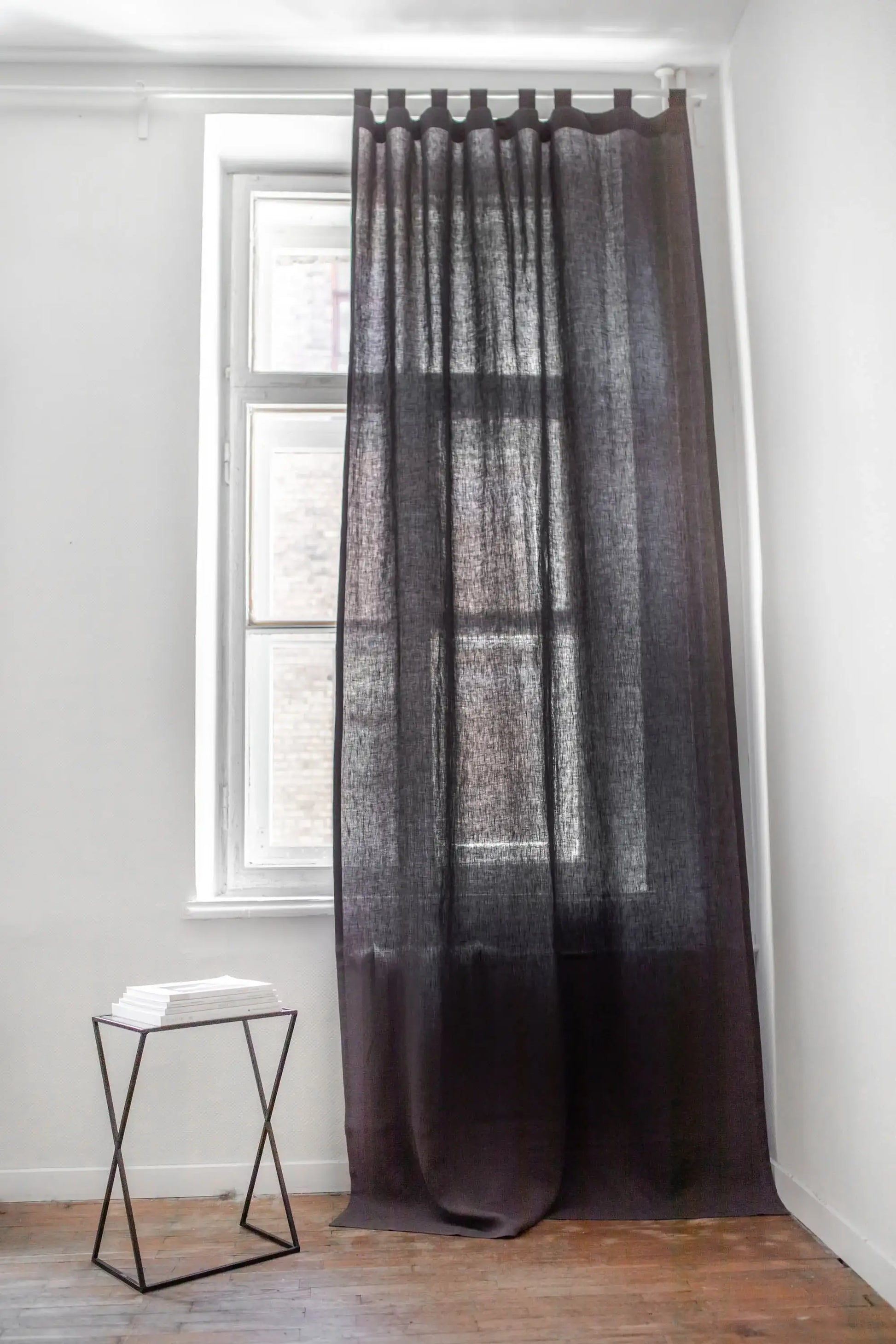 Tab top linen curtain - homemem39