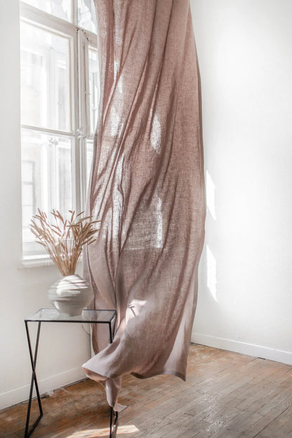Tab top linen curtain - homemem39